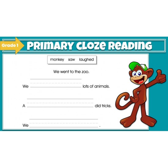 Beginning Cloze Reading Stories & Activities - Grade 1 | GOOGLE SLIDES